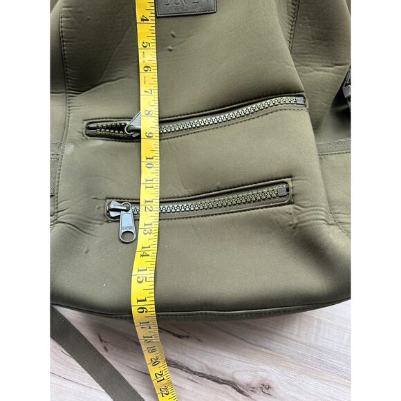 Dagne Dover Indi Neoprene Moms Bag Backpack Green Zippered Pockets main image 7